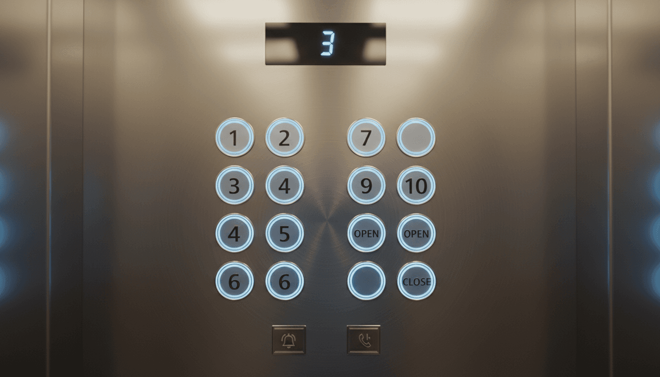 Elevator control panel detail